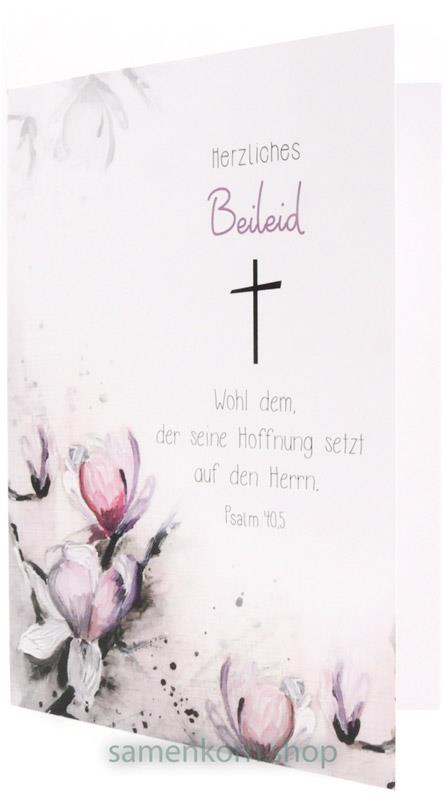 Doppelkarte "Herzliches Beileid" Ps. 40,5