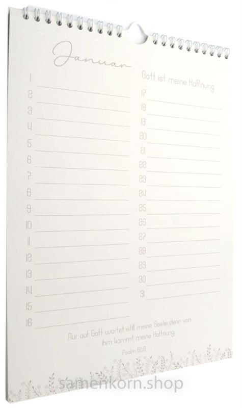 Geburtstagskalender immerwährend "Gott ist..."