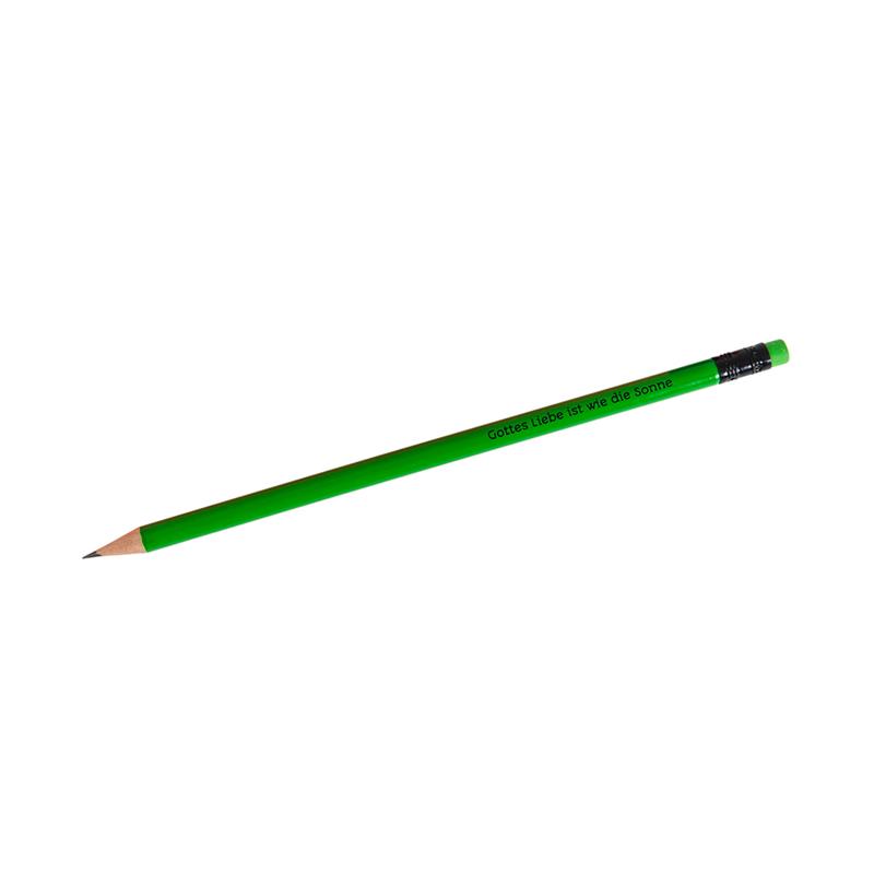 Bleistift "Gottes Liebe ist wie die Sonne", grün