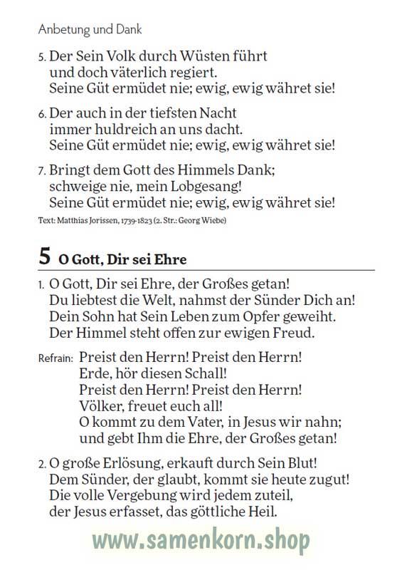 Singt von Jesus! / Gemeinde-Gesangbuch (Großdruck)/Liederbuch