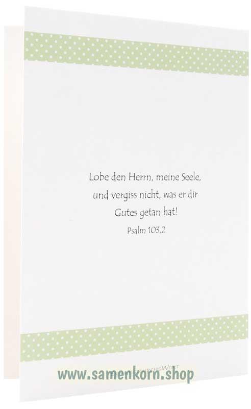 Doppelkarte "Herzlichen Glückwunsch zum Geburtstag" Ps. 103,2