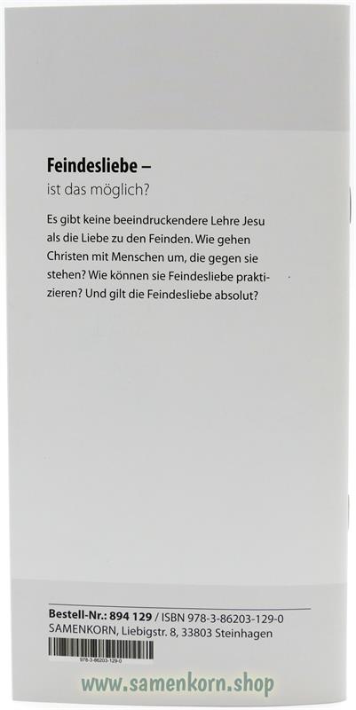 Feindesliebe, Band 29 Reihe Orientierung / Heft