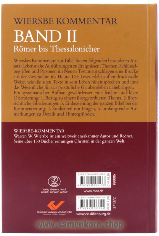 Wiersbe Kommentar zum Neuen Testament, Band 2 / Buch