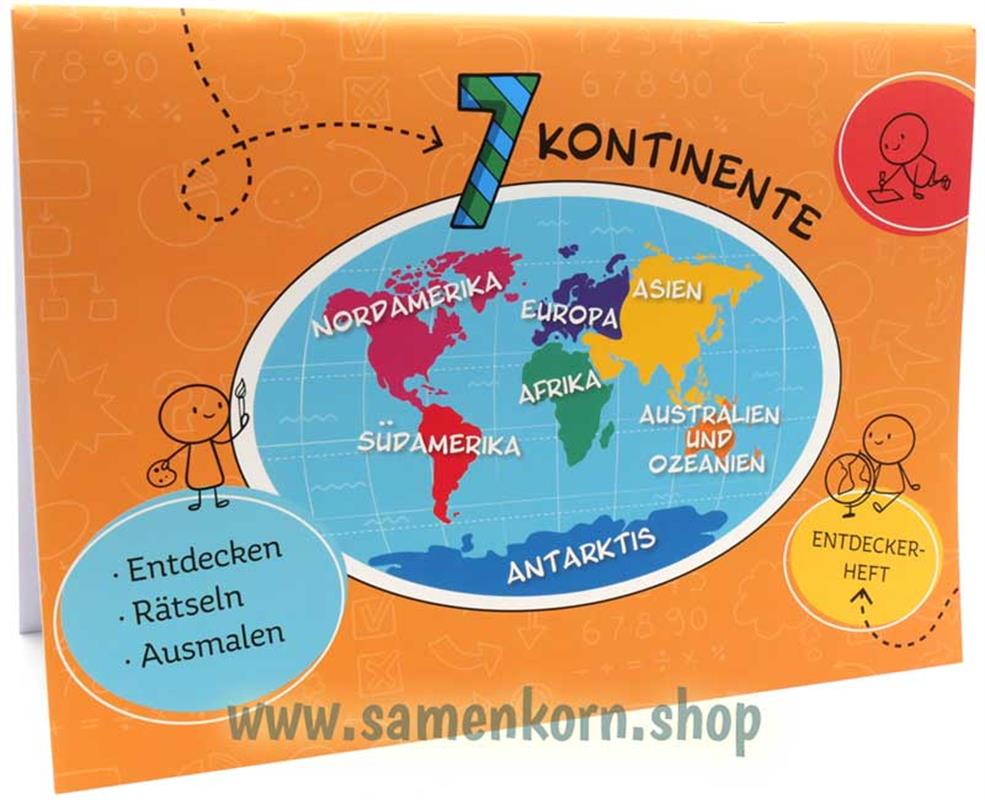 Entdeckerheft - 7 Kontinente / Malheft