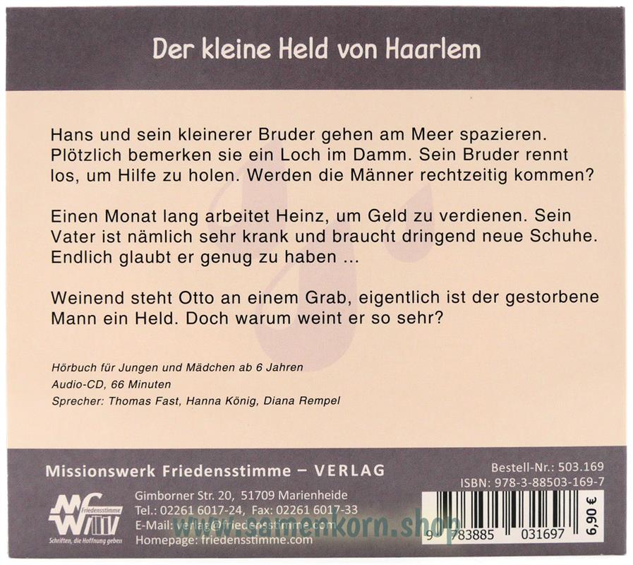 Der kleine Held von Haarlem / CD-Hörbuch