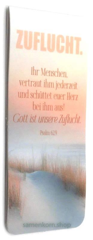 Magnetlesezeichen "Zuflucht" Ps. 62,9