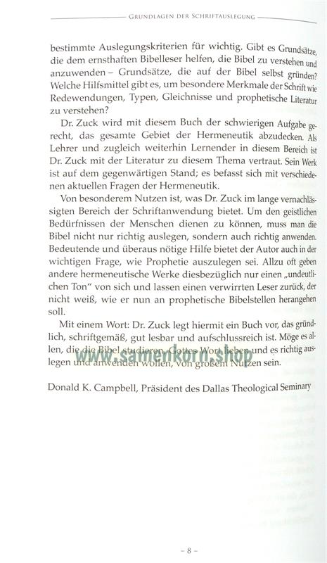 Grundlagen der Schriftauslegung / Buch