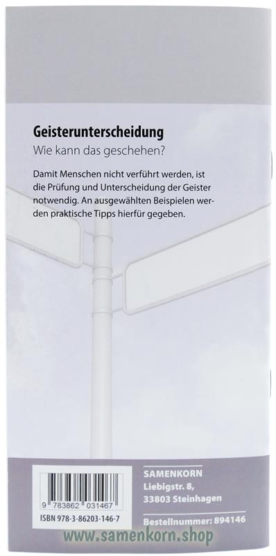 Geisterunterscheidung, Band 36  Reihe Orientierung / Heft