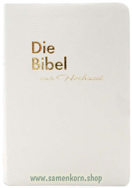 Die Traubibel, weiß, Leder,  Luther 1912 / Buch