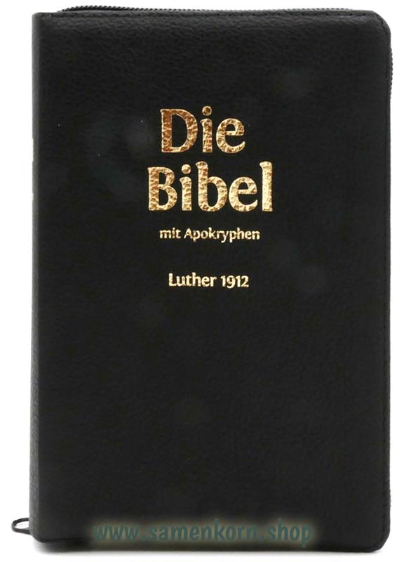 Die Bibel Luther 1912 Leder TA  mit Apokryphen/ Buch