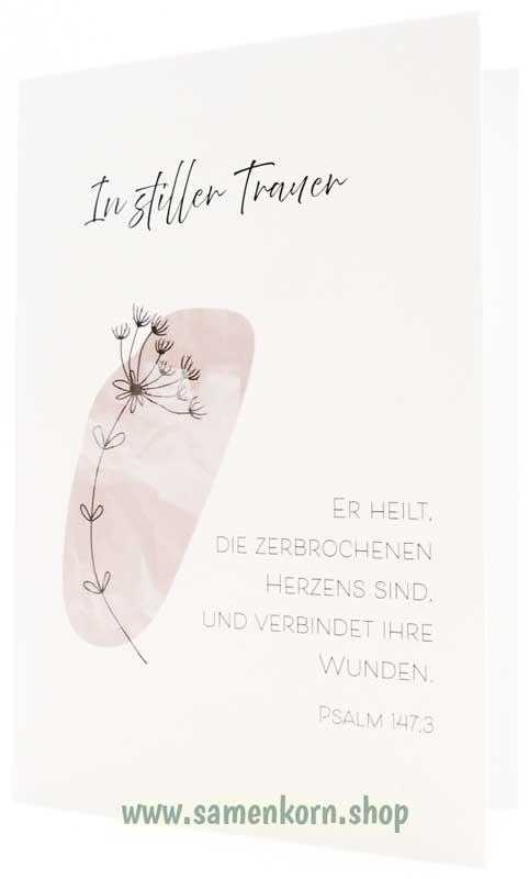 Doppelkarte "In stiller Trauer" Psalm 147,3