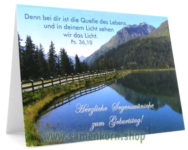 Doppelkarten zum Geburtstag / Set "Landschaft" 5 Karten