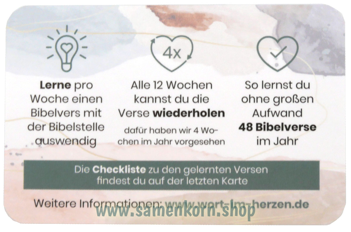 Die Psalmen - Wort im Herzen / 48 Lernkarten