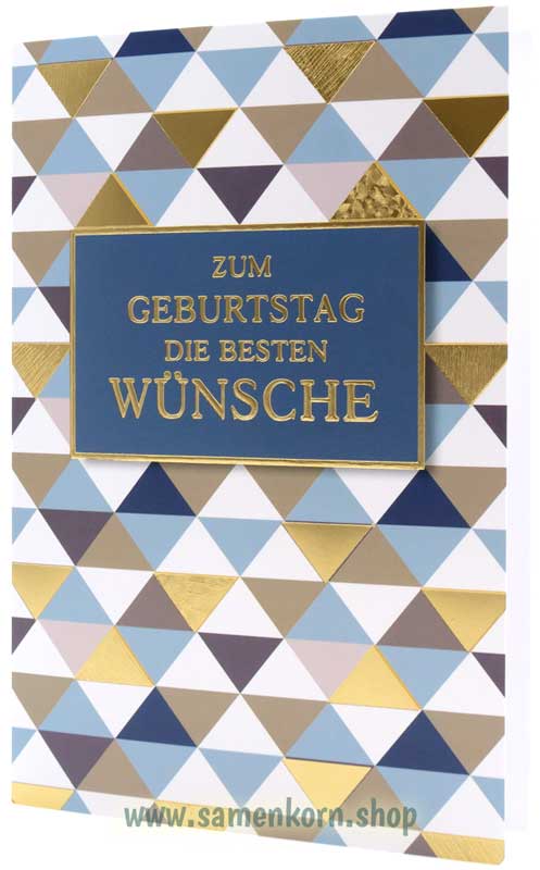 Faltkarte "Zum Geburtstag die besten Wünsche"/ Sprüche 3,5-6