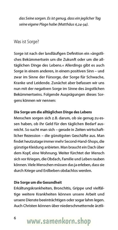 Sorgen oder vertrauen, Band 30  Reihe Orientierung / Heft