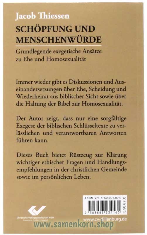 Schöpfung und Menschenwürde / Buch
