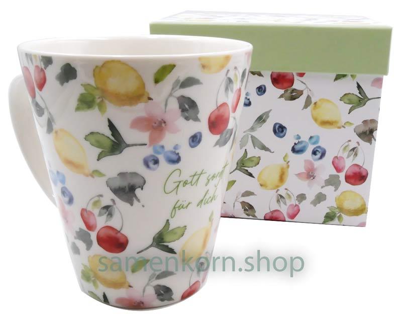 Jumbo Tasse "Gott sorgt für dich"