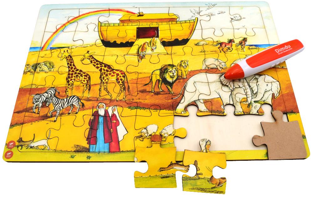 Audio-Holzpuzzle-Set / 3 Puzzle + Audiostift
