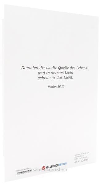 Faltkarte "Baum am See" Psalm 36,10
