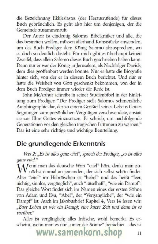 Prediger - Auslegung/Buch - L. Gassmann