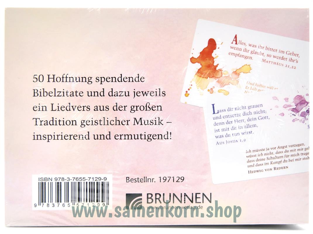 Spruchkärtchen mit Bibelworten "Zuversicht"