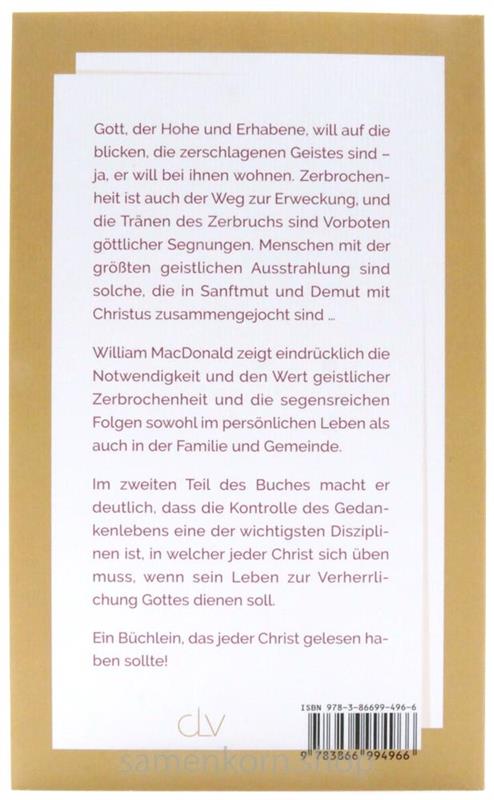 Zerbrich mich, Herr! / Buch