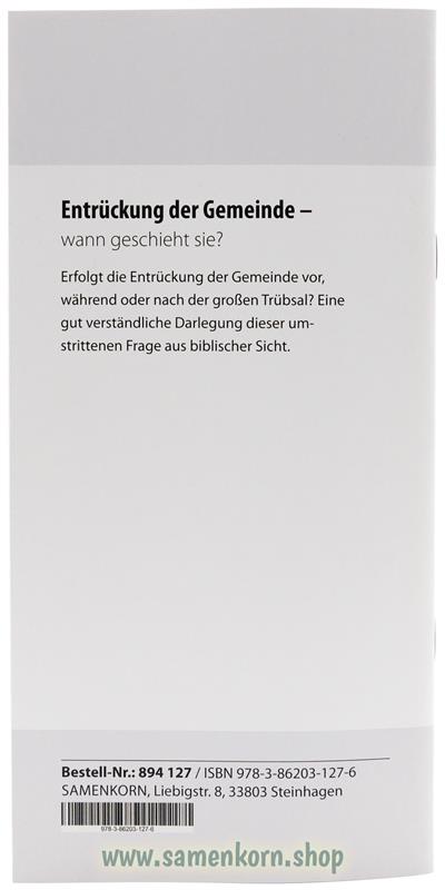 Entrückung der Gemeinde, Band 27 Reihe Orientierung / Heft