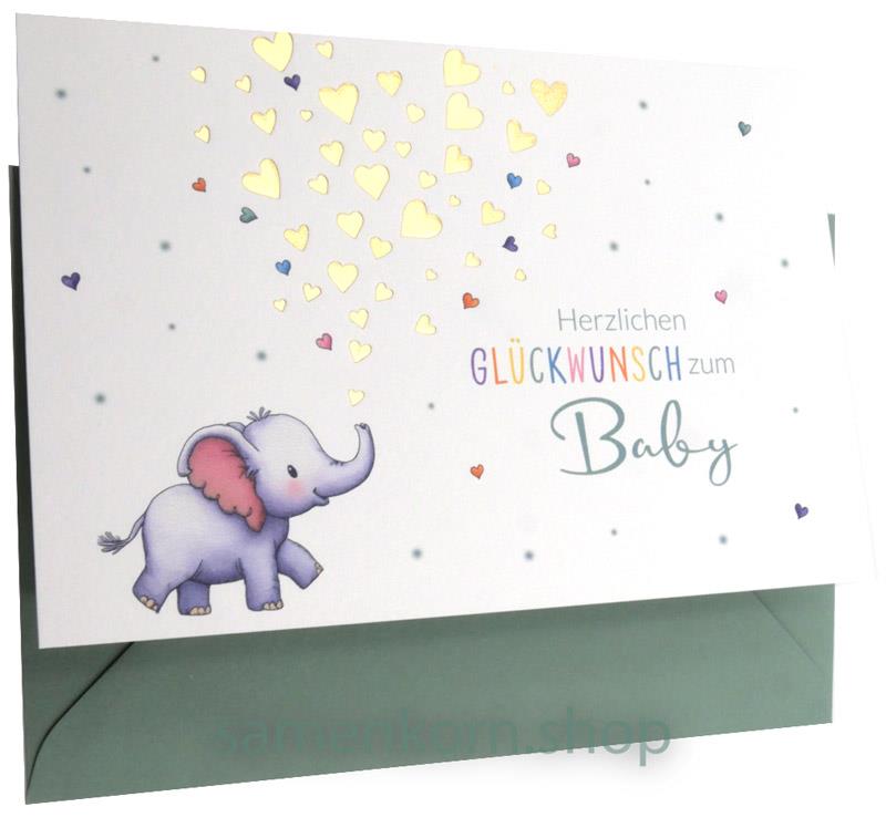 Faltkarte "Herzlichen Glückwunsch zum Baby" Ps. 139,5