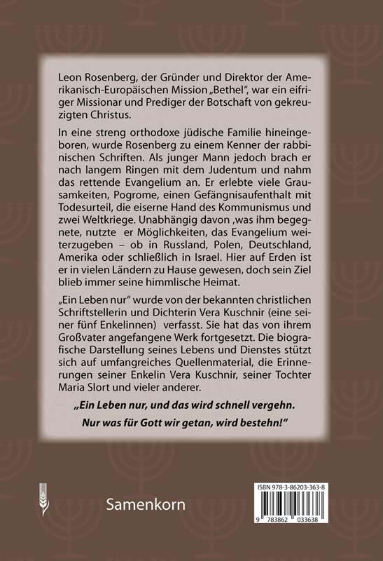 Ein Leben nur / Buch
