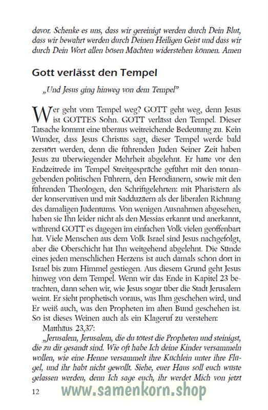 Die Endzeitrede Jesu Christi / Buch