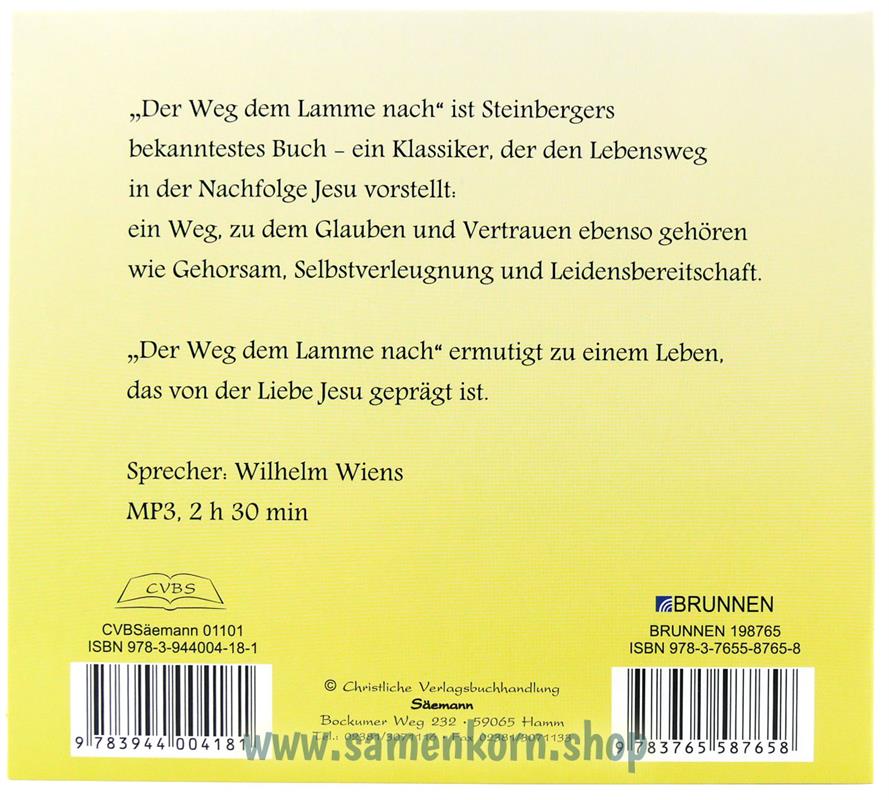 Der Weg dem Lamme nach / MP3-Hörbuch