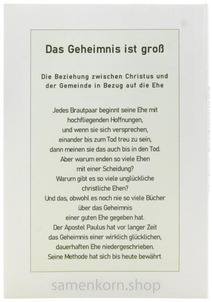 Das Geheimnis ist groß/ Buch