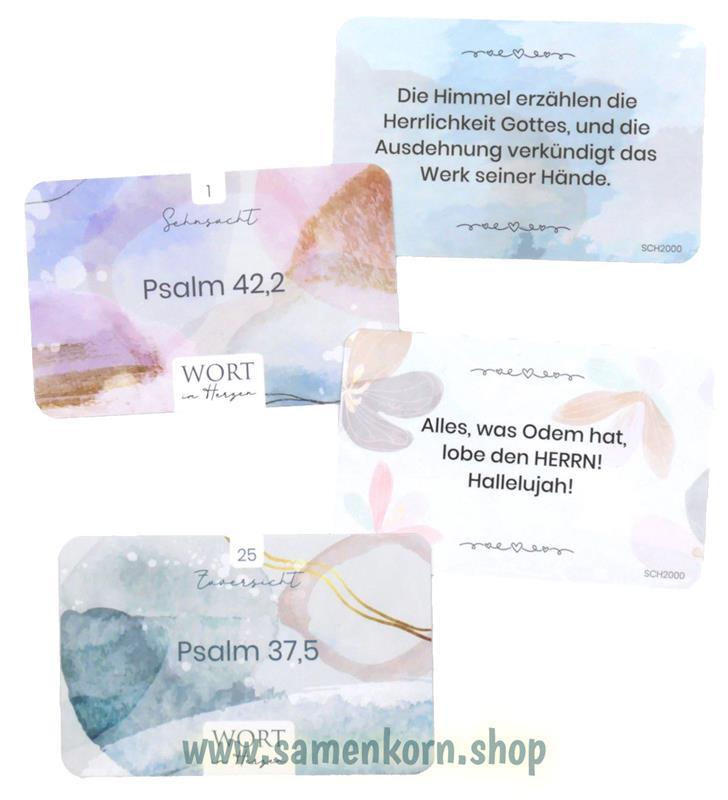 Die Psalmen - Wort im Herzen / 48 Lernkarten mit Box