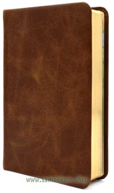 Elberfelder Pocketbibel, Leder Unique, Toffee braun/ Buch