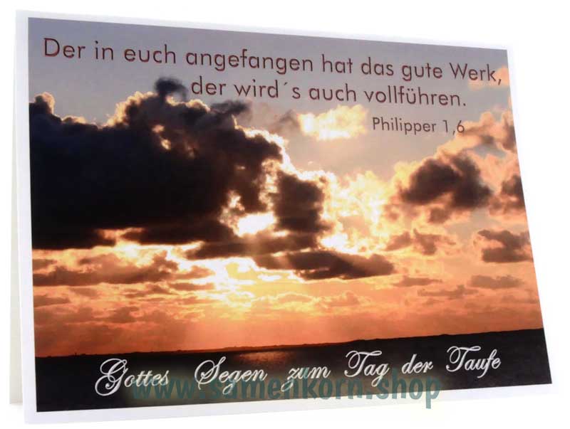 Doppelkarten zur Taufe / 5 Karten