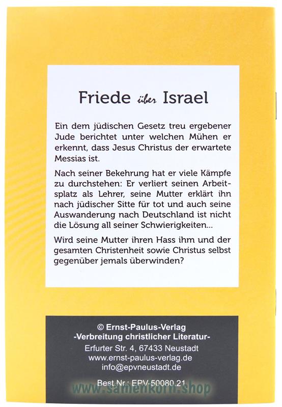 Friede über Israel / Heft