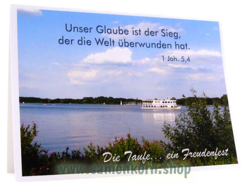 Doppelkarten zur Taufe / 5 Karten