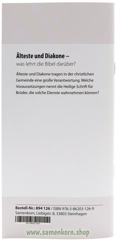 Älteste und Diakone, Band 26 Reihe Orientierung / Heft