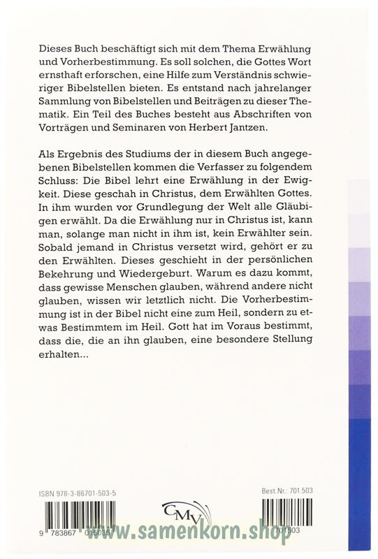 Erwählung und Vorherbestimmung / Buch