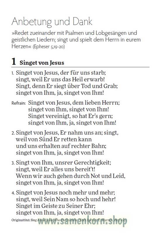 Singt von Jesus! / Gemeinde-Gesangbuch (Großdruck)/Liederbuch