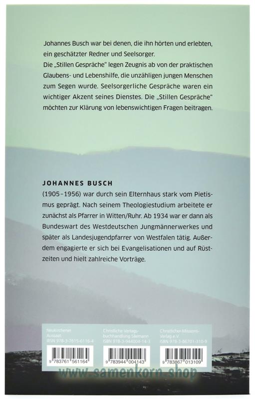Stille Gespräche - Seelsorge für Mitarbeiter / Buch