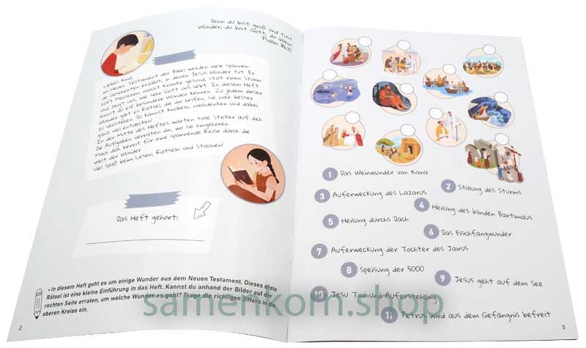Bibel-Rätselheft - Wunder im Neuen Testament  / Heft