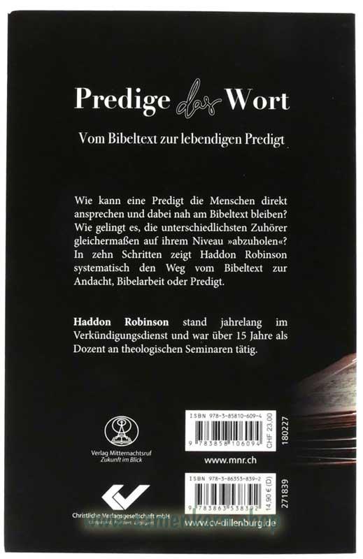 Predige das Wort / Buch