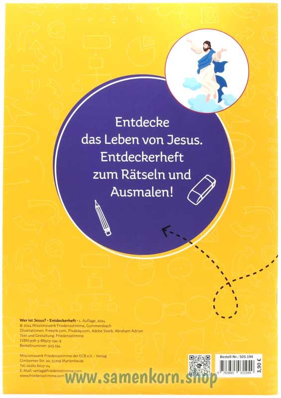 Entdeckerheft - Wer ist Jesus? / Malheft