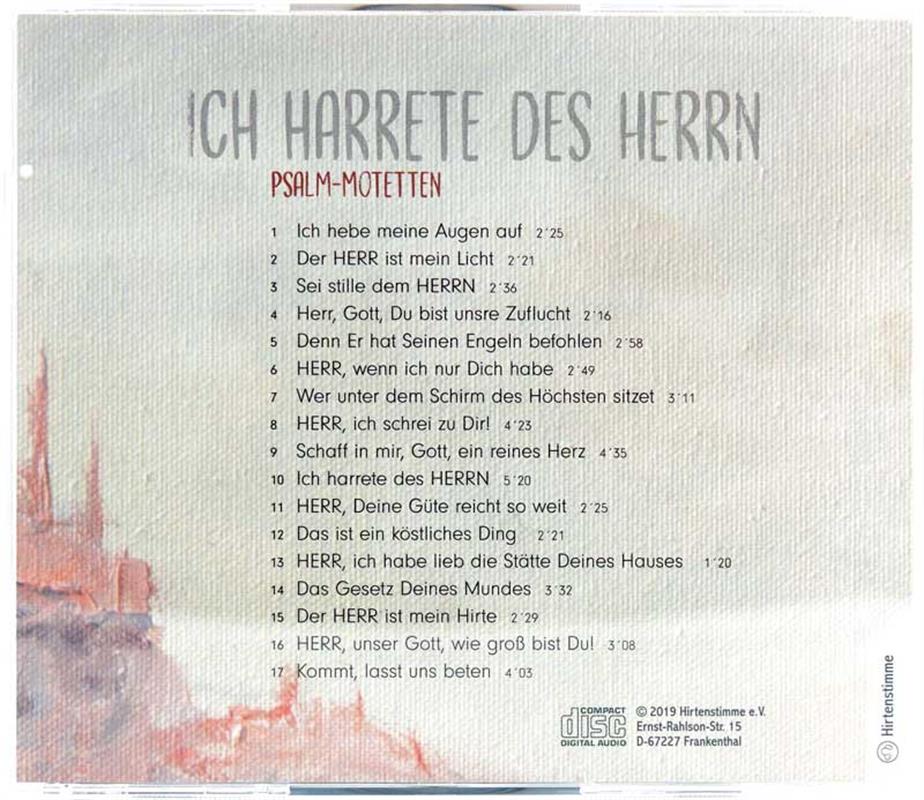 Ich harrete des Herrn / CD