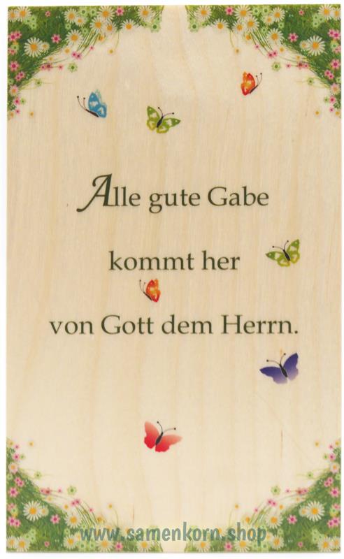Wandbild "Alle gute Gabe ..." 20x12 cm