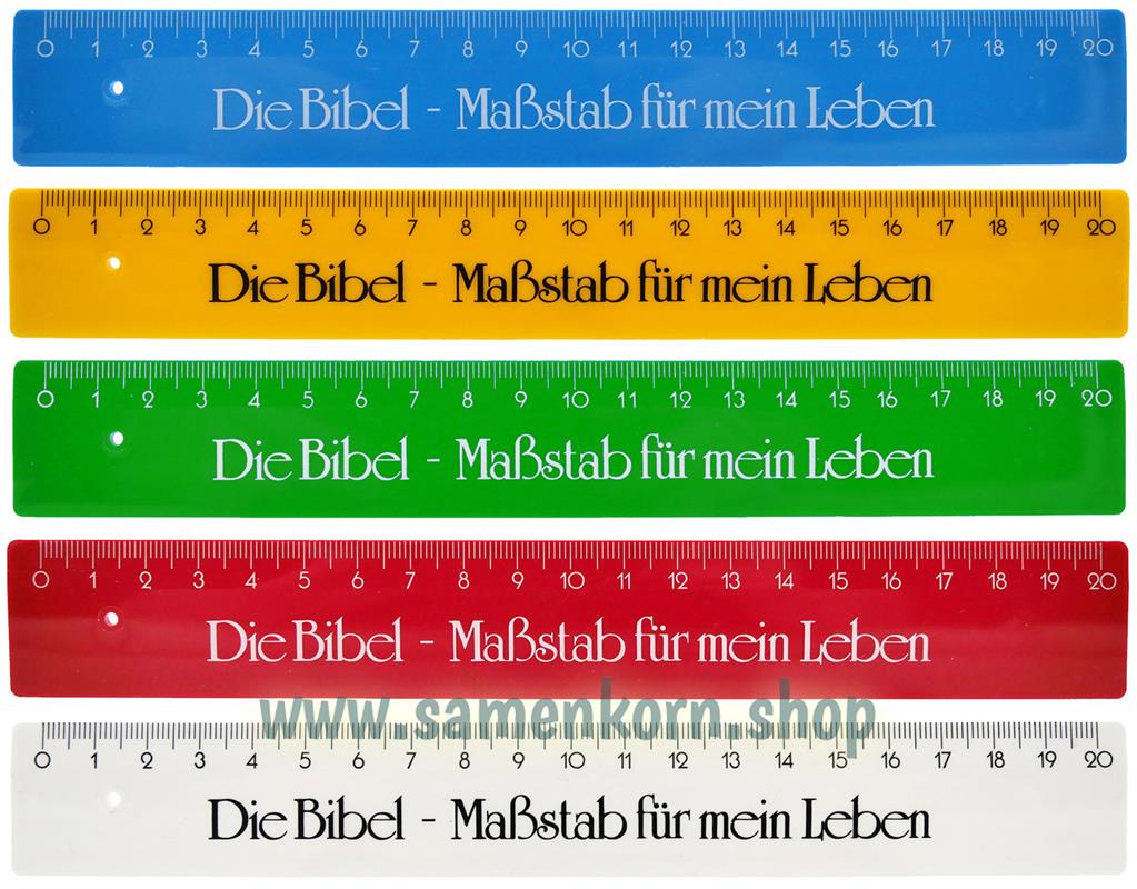 Lineal "Bibel - Maßstab für mein Leben", blau