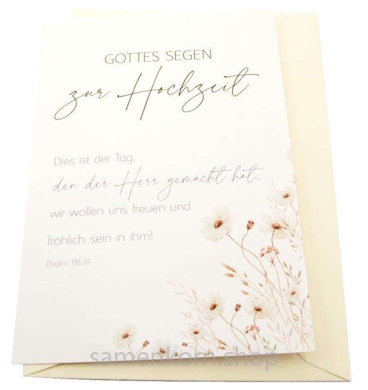 Faltkarte zur Hochzeit "Dies ist der Tag" - Ps. 118,24