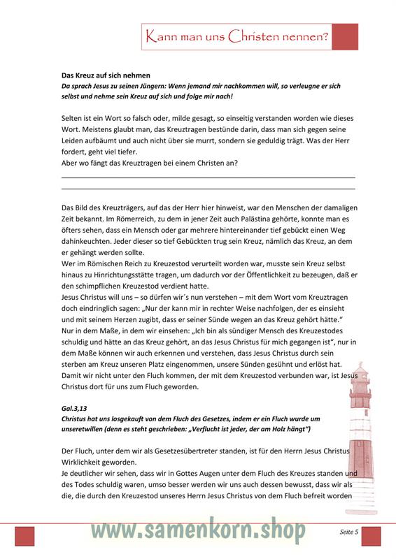 Kann man uns Christen nennen? / Jüngerschaftskurs