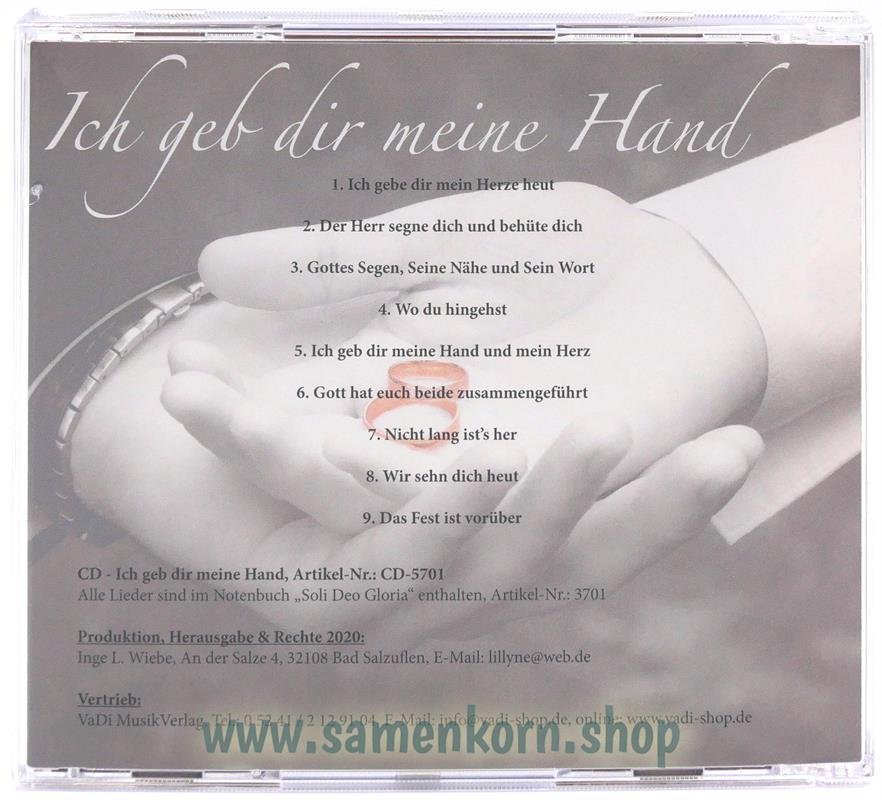 Ich geb dir meine Hand / CD